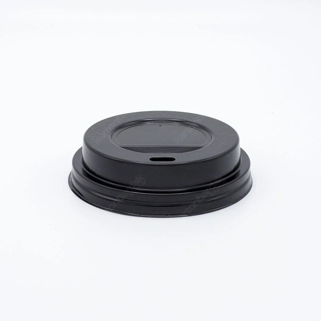 8–9–12 Oz Sıcak İçecek Kapağı Siyah (80 mm) (1.000 Adet)